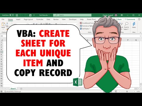 Excel VBA: New Worksheet For Each Unique Item in List &  Copy Record -
