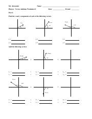 vector addition worksheet with