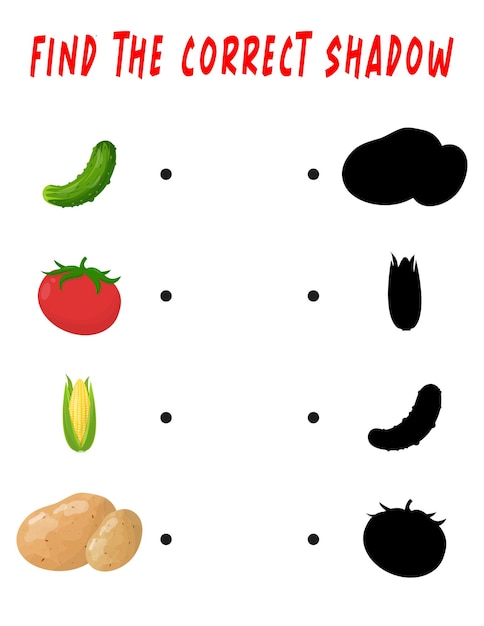 vegetables worksheet for preschool
