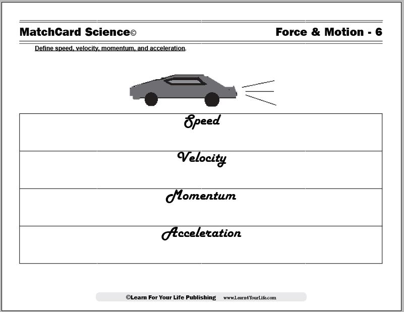 velocity and acceleration worksheet
