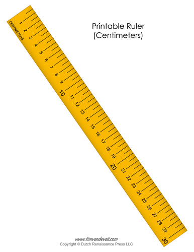 Printable Ruler with Centimeters - Tims Printables
