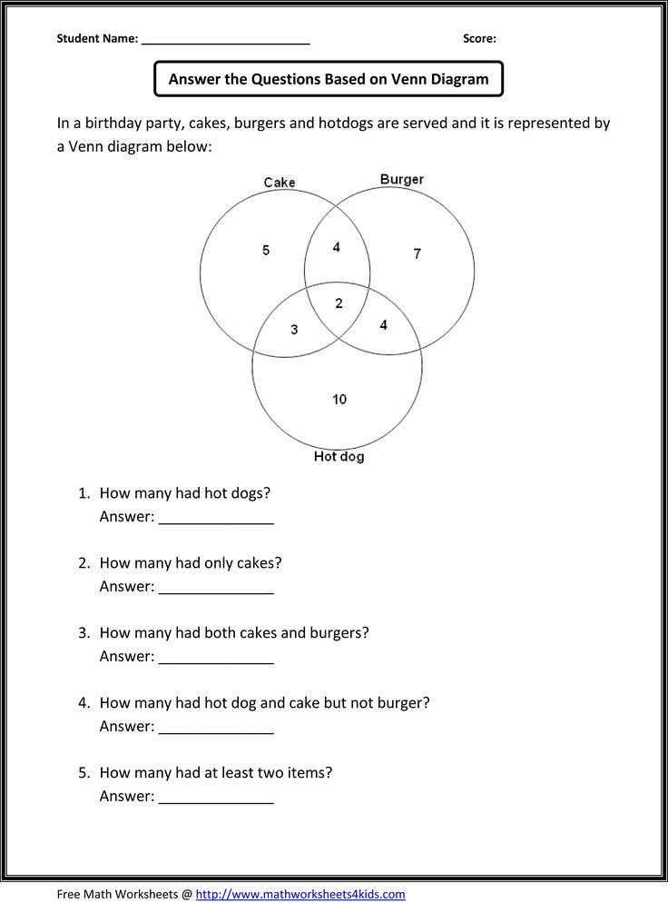 venn diagrams word problems worksheet