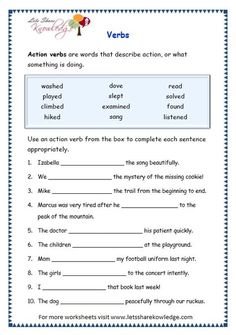 23 Verb worksheets ideas | verb worksheets, verb, english ...