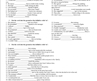 Infinitive and Gerund - BusyTeacher: Free Printable Worksheets For ...