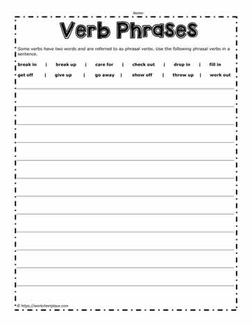 Phrasal Verbs Worksheets - Worksheets Library