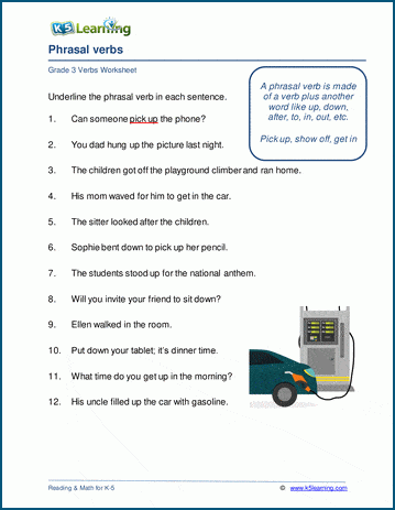 Verb phrases worksheets | Worsheets library