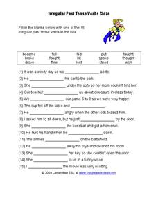 verb tense worksheet 5th grade