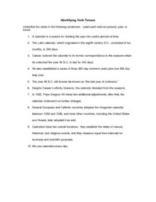 Present/past/future Tense Lesson Plans &  Worksheets
