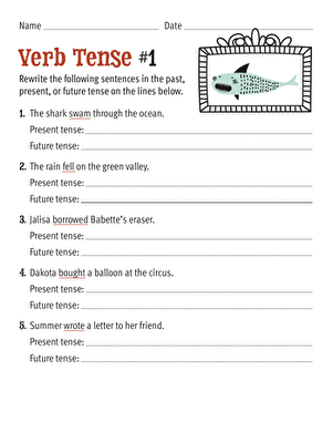 Verb Tense #1 | Worksheet 