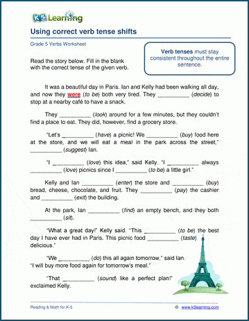 Verb tense practice | Worsheets library