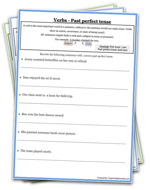 Verbs Worksheets Free Printable For Kids Free worksheets for ...