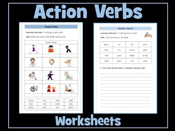Action Verbs Worksheets  