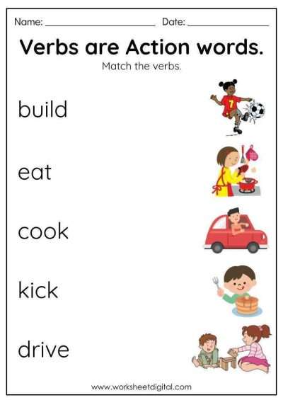 Verbs - Worksheet Digital