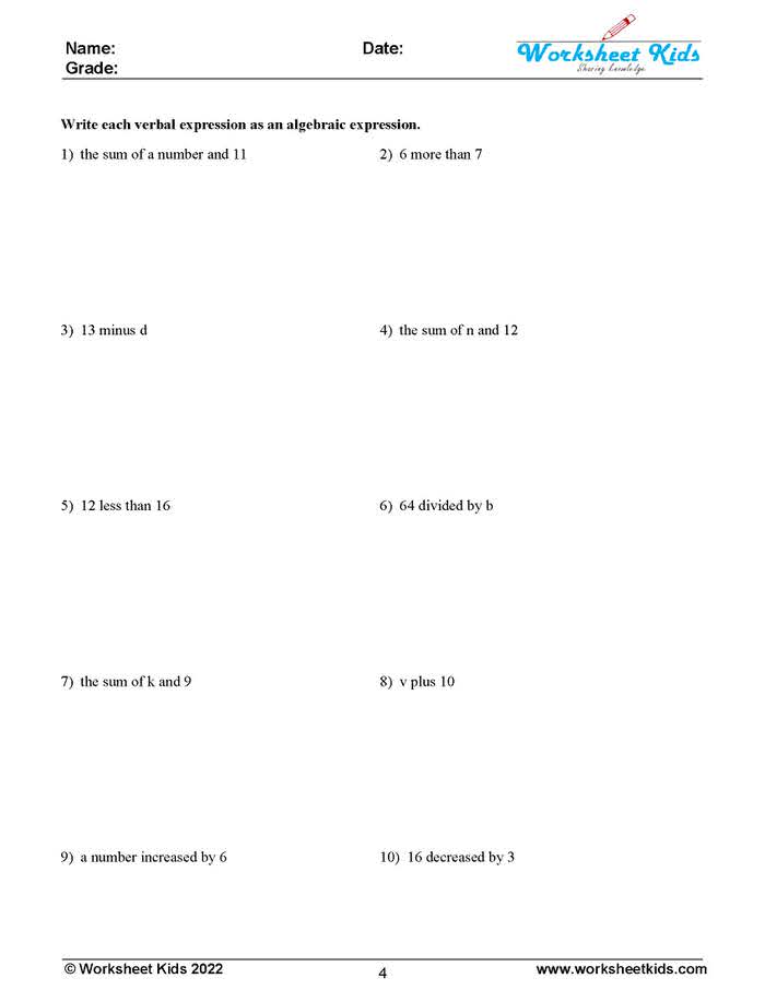 Master Algebra with Ease: 12 Engaging Worksheets for Converting ...