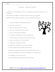 Verbals Worksheets