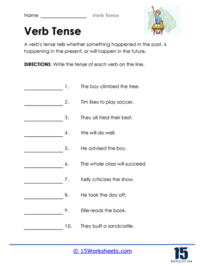 Verb Tense Worksheets - 15 Worksheets Library