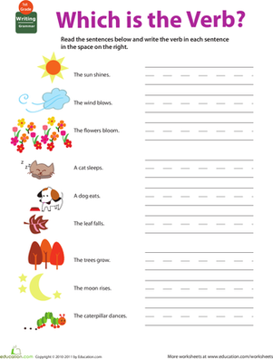 Get into Grammar: Which Is the Verb? | Worksheet 