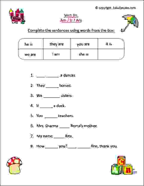 Verb Worksheet 1
