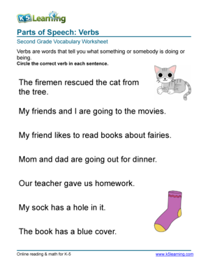 verbs worksheet grade 2