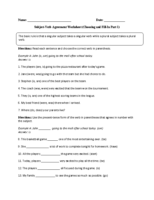 worksheets library | Verbs Worksheets