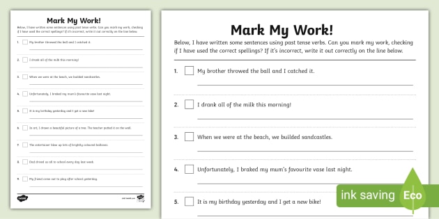 vers irregular verbs worksheet