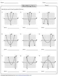 vertex form of a parabola worksheet answers