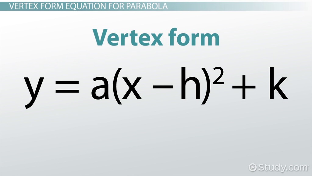 vertex form of a parabola worksheet answers