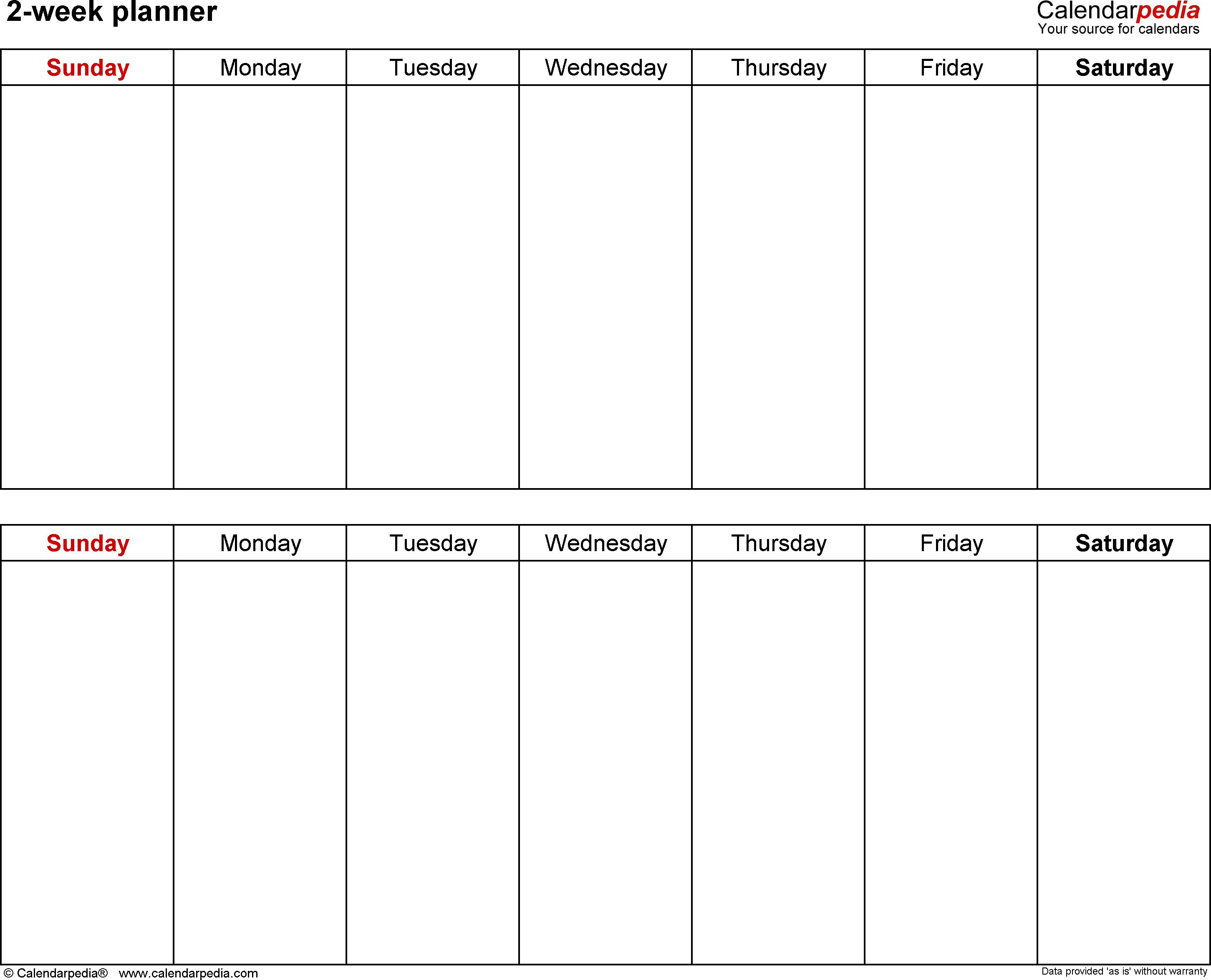 Free Weekly Planners in PDF format - 20+ Templates