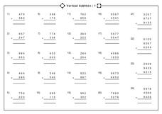 Vertical Addition Worksheet for 2nd - 3rd Grade | Lesson Planet