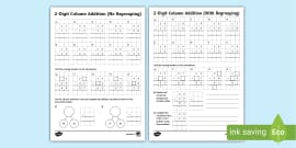 Column Addition with 3 Digits Worksheet - Primary Resources