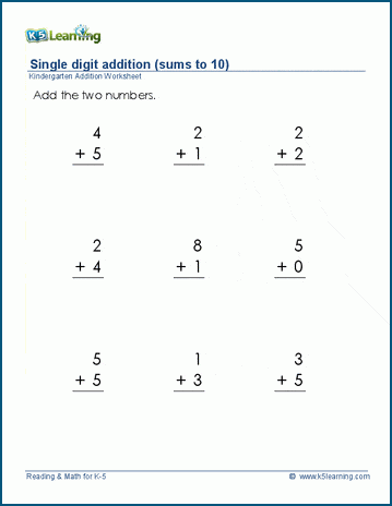 Vertical addition worksheets | Worsheets library