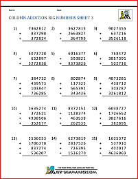 Addition Worksheets