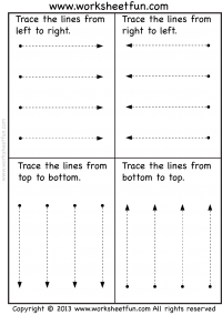 Line Tracing - Vertical, Horizontal and Slanted - 3 Worksheets ...
