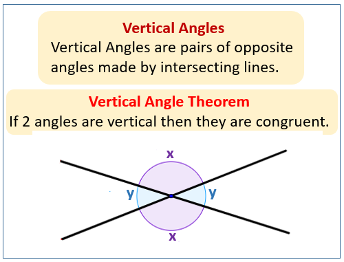 vertical angles worksheet answers