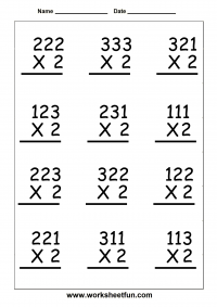 Multiplication - Vertical / FREE Printable Worksheets - Worksheetfun