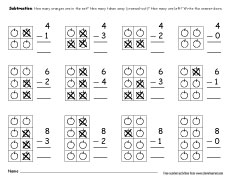 vertical subtraction worksheet for kindergarten