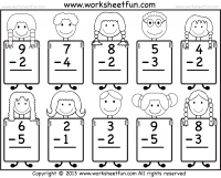 Subtraction - Within 10 / FREE Printable Worksheets - Worksheetfun ...