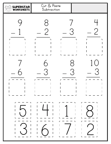 Kindergarten Subtraction Worksheets -Worksheets Library