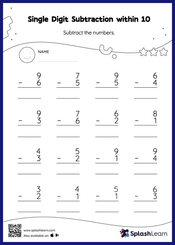 vertical subtraction worksheet ks2