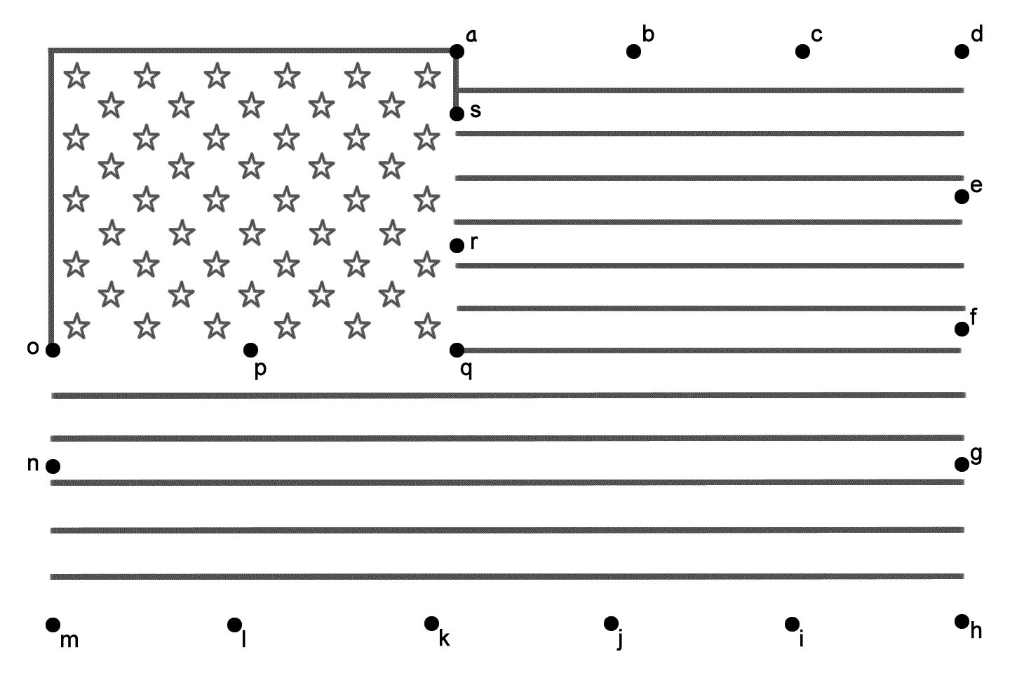 American Flag - Connect the Dots by Lowercase Letters (Veterans Day)