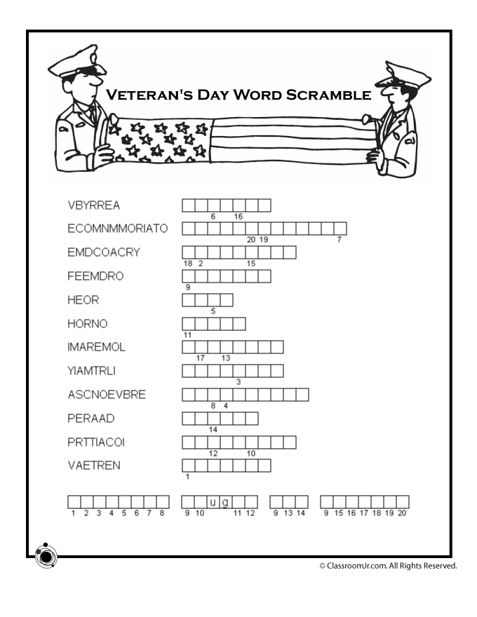 veterans day worksheet for elementary students