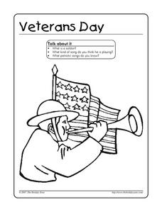 Veterans Day Activity Worksheet for 3rd - 4th Grade | Lesson Planet