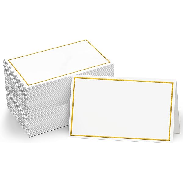 Amazon.com: Victoria Lynn Foil Gold, 72 pieces Place Cards : Home ...