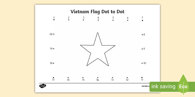 FREE! - Vietnam Flag Dot to Dot Worksheet | Primary Resources