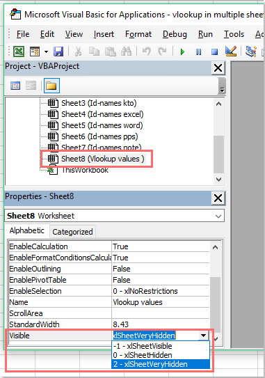 How to set password to protect hidden sheet in Excel?