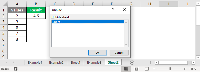 view hidden worksheet in excel