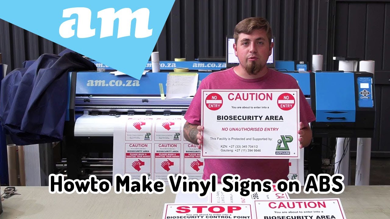 Complete Steps if Vinyl Sign on ABS Sheeting Made by Large Format Printer  and Laminator Roller
