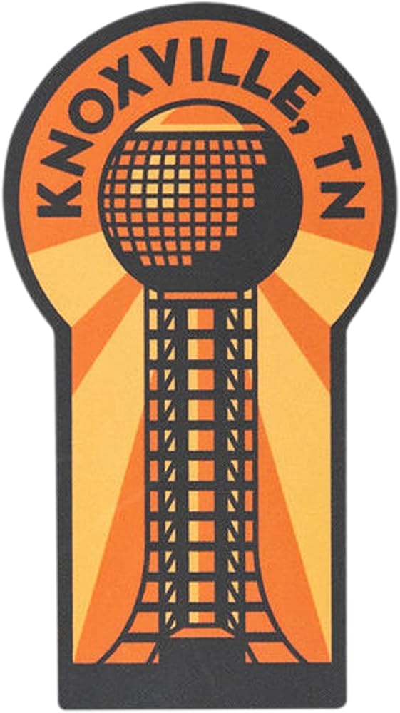 Vagabond Heart Knoxville Sticker - Sunsphere - Weatherproof Vinyl Tennessee  Souvenir Decal