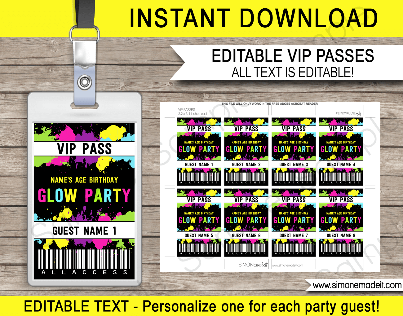 vip party invitations printable