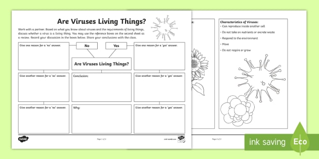 Are Viruses Living Things? Discussion Web Activity for 3rd-5th Grade